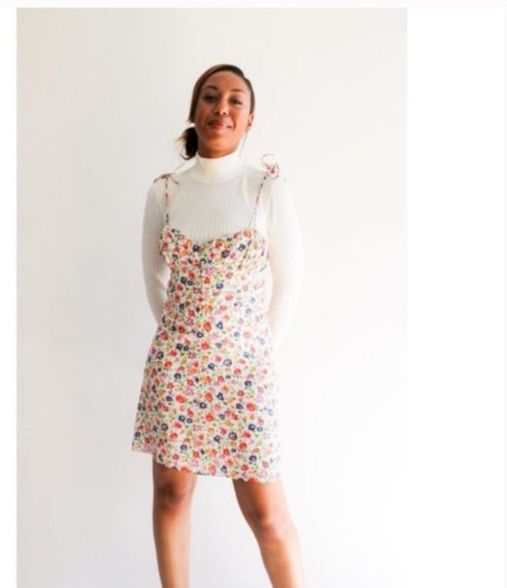THE KOOPLES Short Silk‎ Dress with Shoulder Straps Size 1/US Size Small